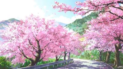 Весна аниме фон - 53 фото