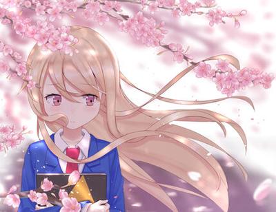 Обои девушка, сакура, цветы, весна, аниме картинки на рабочий стол, фото  скачать бесплатно