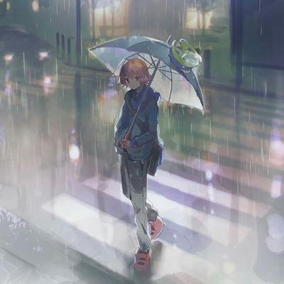 Девушка в аниме стиле, дождь, …» — создано в Шедевруме