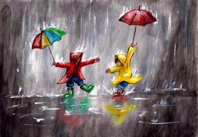 Дети и дождь