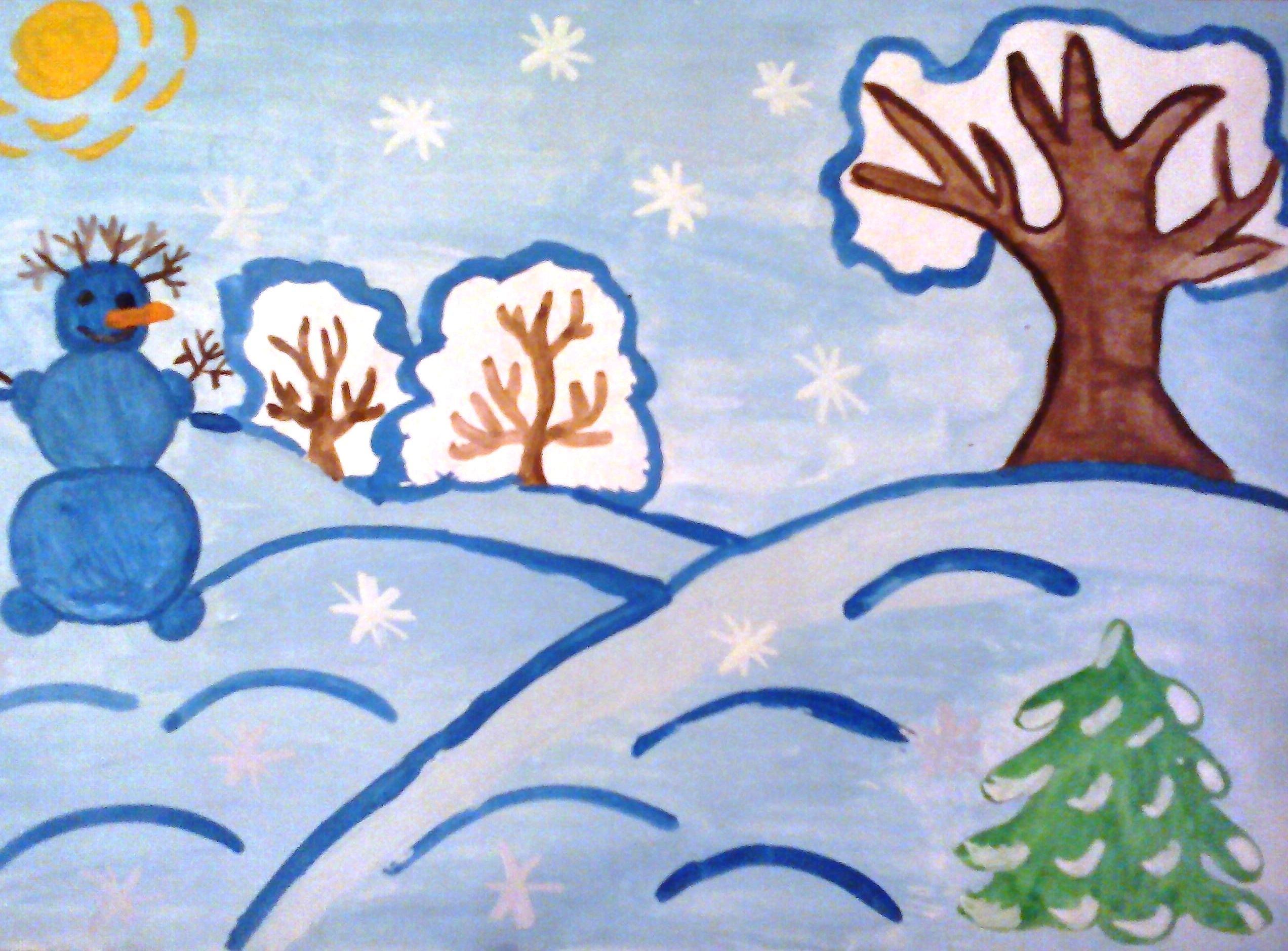 Детские картинки на тему зима
