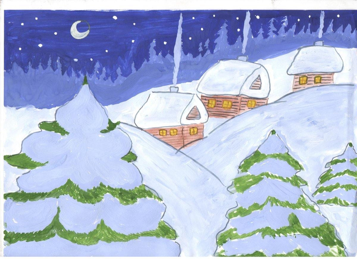 Выставка детского рисунка «Зима краса»
