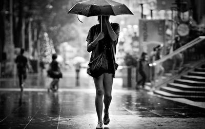 Девушка дождь фото