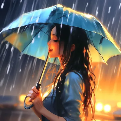 Девушка-дождь, юноша-дождь» — создано в Шедевруме