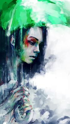 девушка #зонт #дождь #аниме #арт #art | Anime, Anime images, Anime  background