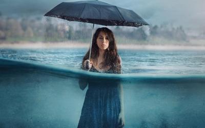 Девушка дождь» — создано в Шедевруме