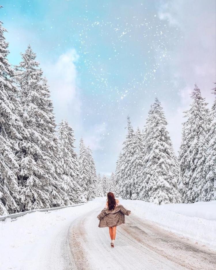 Девушка зима картинки фотографии