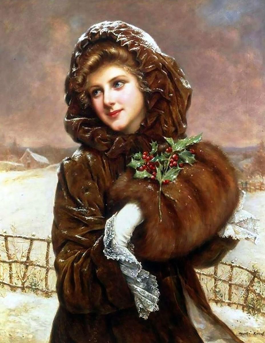 Картинки зима и девушки (100 фото)