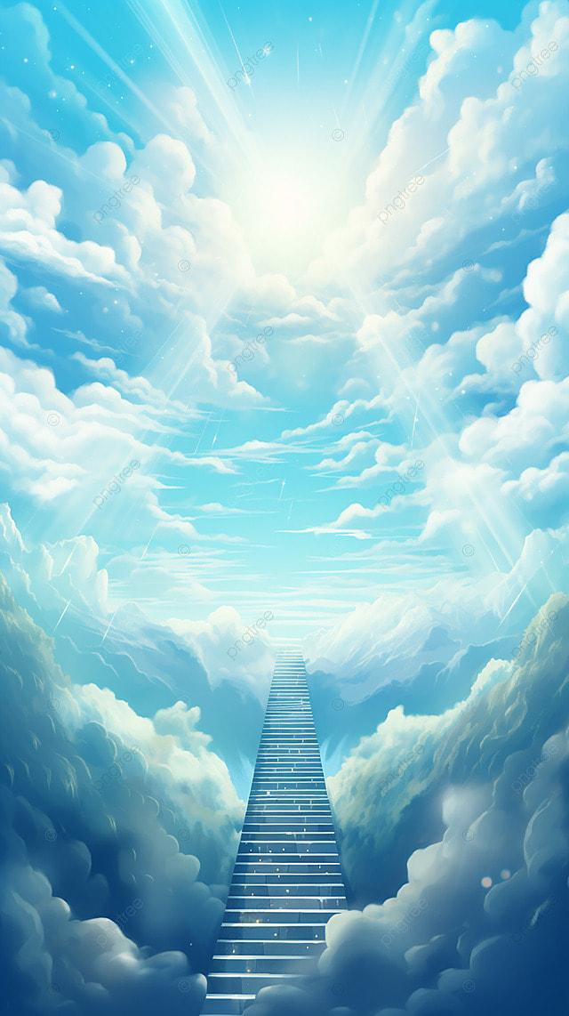 дорога в рай голубое небо белые облака мечта рекламный фон Обои Изображение  для бесплатной загрузки - Pngtree