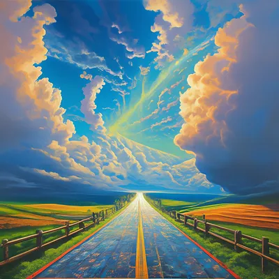 Дорога в небо» — создано в Шедевруме