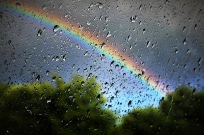 Дождь и радуга фото