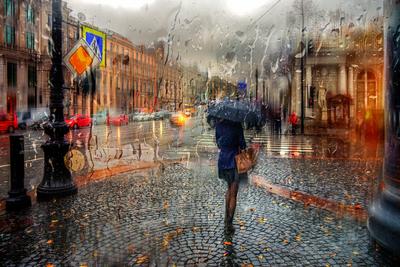 Дождь в городе картинки