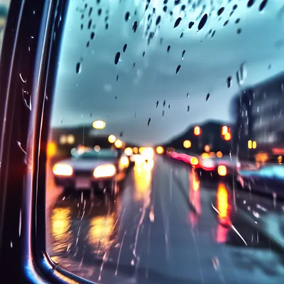 дождливая погода за окном машины: капли дождя на стекле Стоковое  Изображение - изображение насчитывающей осени, плох: 226531489