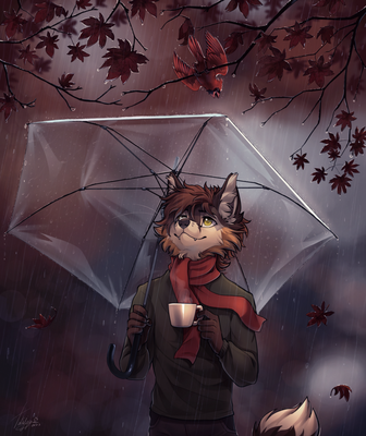 Зонтик девушка дождь вектор иллюстрация человек мультипликационный персонаж  молодой осень счастливая погода | Премиум векторы