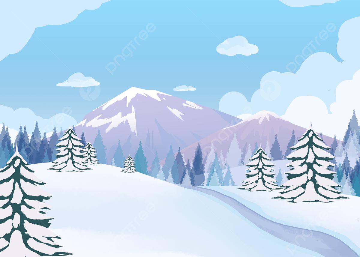Зима Фон, Пейзаж, Рождество, Новый Год Клипарты, SVG, векторы, и Набор  Иллюстраций Без Оплаты Отчислений. Image 49067302
