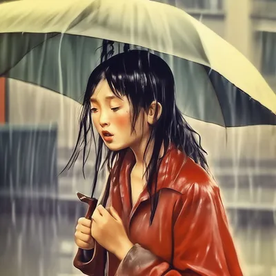 Девушка плачет, идёт дождь ,она …» — создано в Шедевруме