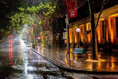 Дождь по улице идет, мокрая дорога…» — создано в Шедевруме