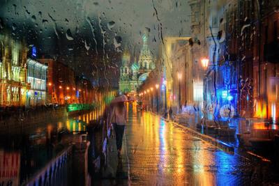 Фон улицы с дождем - 60 фото