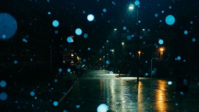 Фото дождя ночью