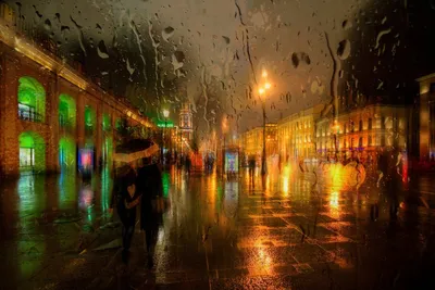 Ночная ситуация с дождем, находящаяся за окном - несфокусированный размытый  фон Стоковое Изображение - изображение насчитывающей ноча, хмуро: 162331499