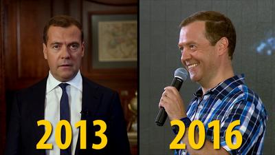 Десять лет назад Медведев встречался с Джобсом, танцевал под «American Boy»  и регулярно мелькал в демотиваторах. Эх, было время! Цепочка былинных мемов  к годовщине «рокировочки» — Meduza
