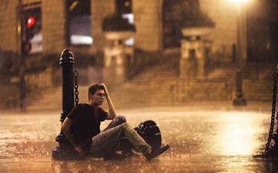 Мужчина под дождем - 71 фото