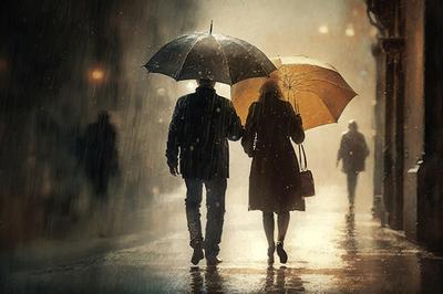 Красивые пары под дождем на улице Стоковое Изображение - изображение  насчитывающей дождь, вскользь: 38971205