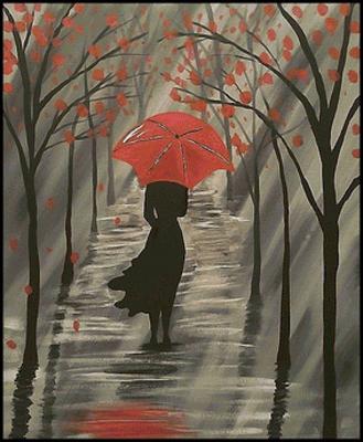 девушка идет внизу с зонтом от дождя PNG , девочка, дождь, зонтик PNG  картинки и пнг рисунок для бесплатной загрузки