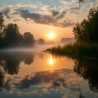 рассвет над рекой / рассвет над рекой / Фотография на PhotoGeek.ru