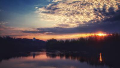 Рассвет над рекой» картина Чонга маслом на холсте — купить на ArtNow.ru