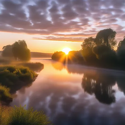 Рассвет над рекой. Фотограф Павел Ныриков