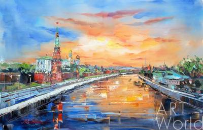 Картина Рассвет над рекой ᐉ Дикаленко Наталия ᐉ онлайн-галерея Molbert.