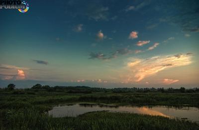 Рассвет над рекой Ишим | Пикабу