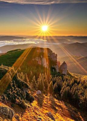 Восход солнца в горах - 71 фото