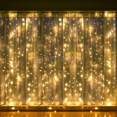 Гирлянда новогодняя занавес штора дождь к рождеству на окно Neon-Night  9531003 купить за 961 ₽ в интернет-магазине Wildberries