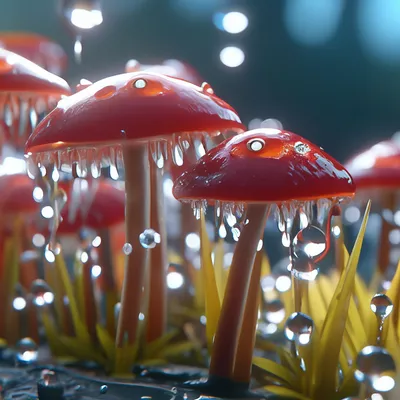 Как быстро появляются грибы после дождя | Пикабу