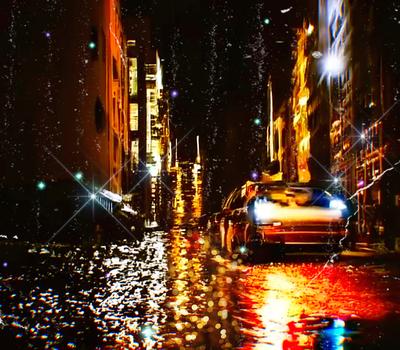 Дождь в улице и силуэте стоковое фото. изображение насчитывающей влажно -  80806246