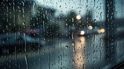 Капли дождя на стекле весенним днем. Размытый фон, Стоковые видеоматериалы  Включая: абстрактные и размытый - Envato Elements