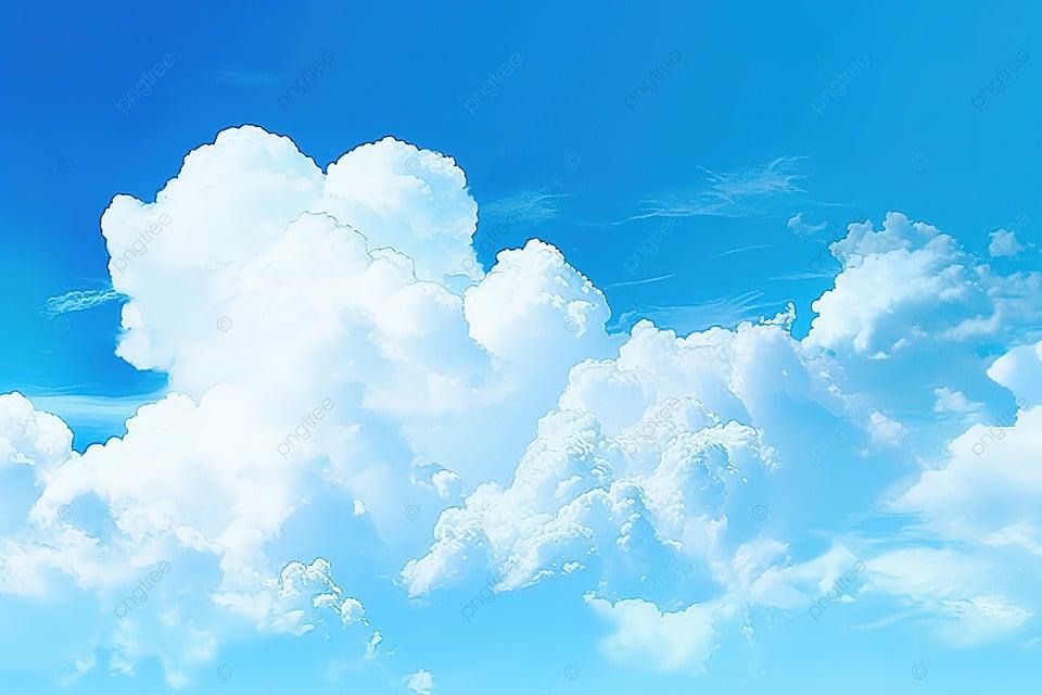 голубое небо с белыми облаками, облако, открытый, природа фон картинки и  Фото для бесплатной загрузки