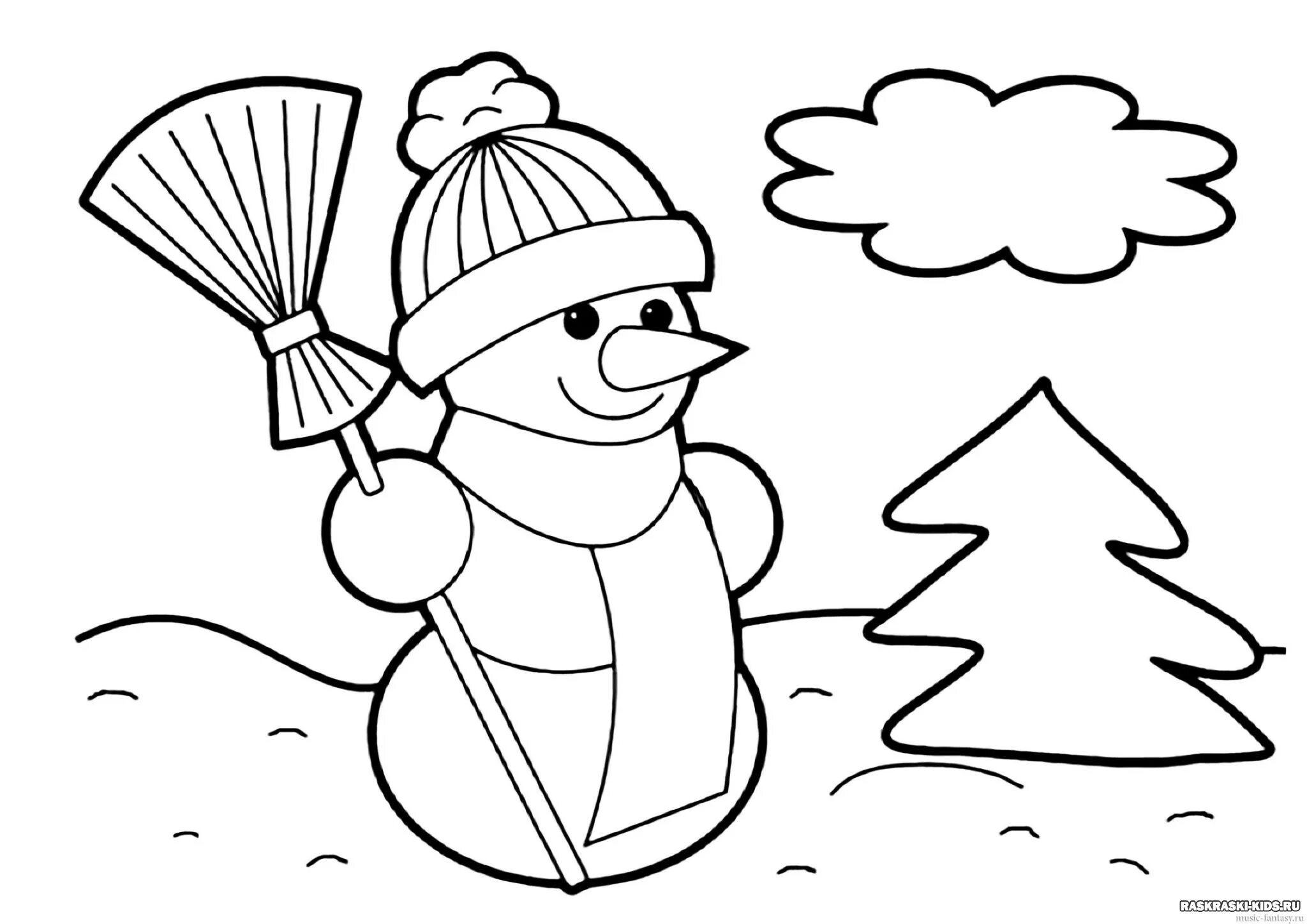 Раскраски Зима распечатать или скачать бесплатно в формате PDF.