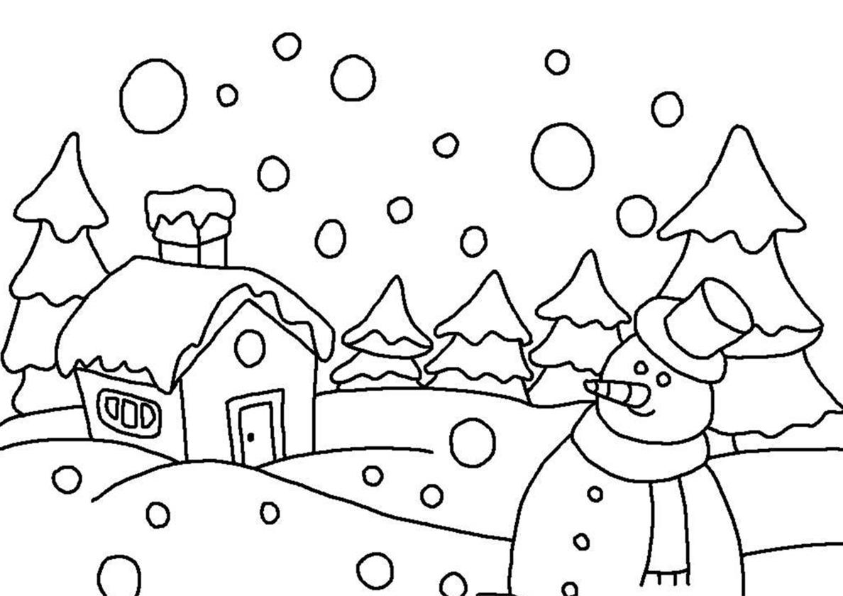 Раскраска «Зима на дворе»