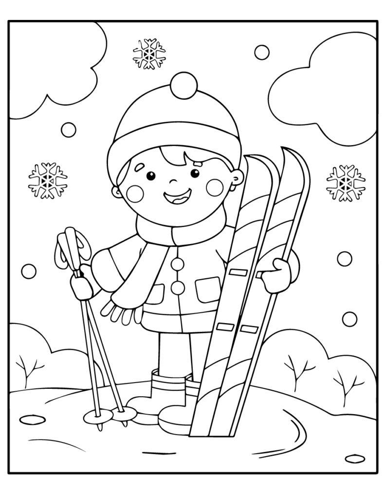 Раскраска Зимняя природа | Раскраски зима для детей распечатать, скачать