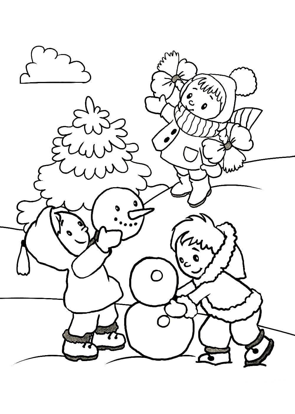 Раскраски Зима для детей 6 7 лет (37 шт.) - скачать или распечатать  бесплатно #2063