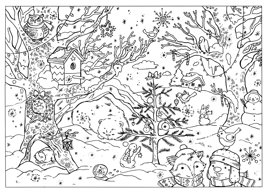 Раскраска «Зимняя сказка», 16 стр., формат А4 купить в Чите Раскраски в  интернет-магазине Чита.дети (4662381)