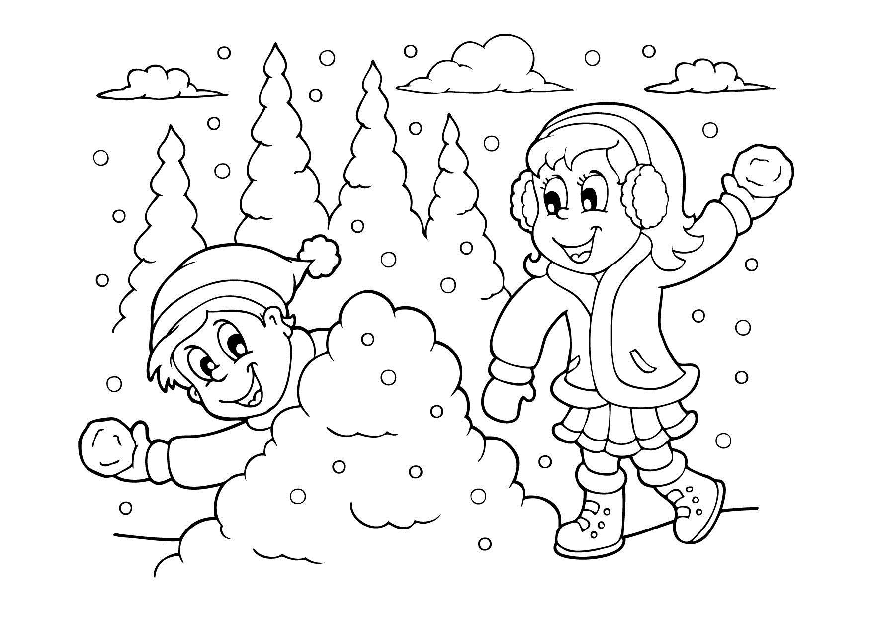 Пазл детские игры зимой - разгадать онлайн из раздела \"Картины\" бесплатно