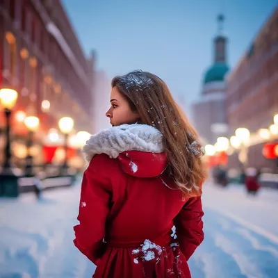 Красивая девушка вид сзади зима сезон рекламный фон Обои Изображение для  бесплатной загрузки - Pngtree