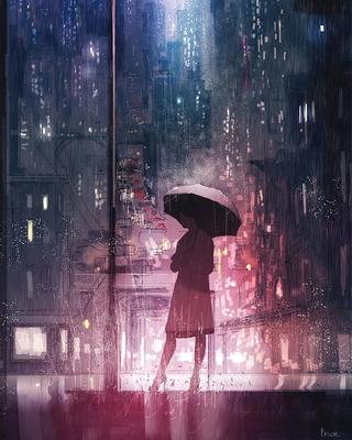 девушка с зонтом идет по окрестностям, вид сзади девушки с розовым зонтиком  и сапогами, облаками и каплями дождя, Hd фотография фото фон картинки и  Фото для бесплатной загрузки