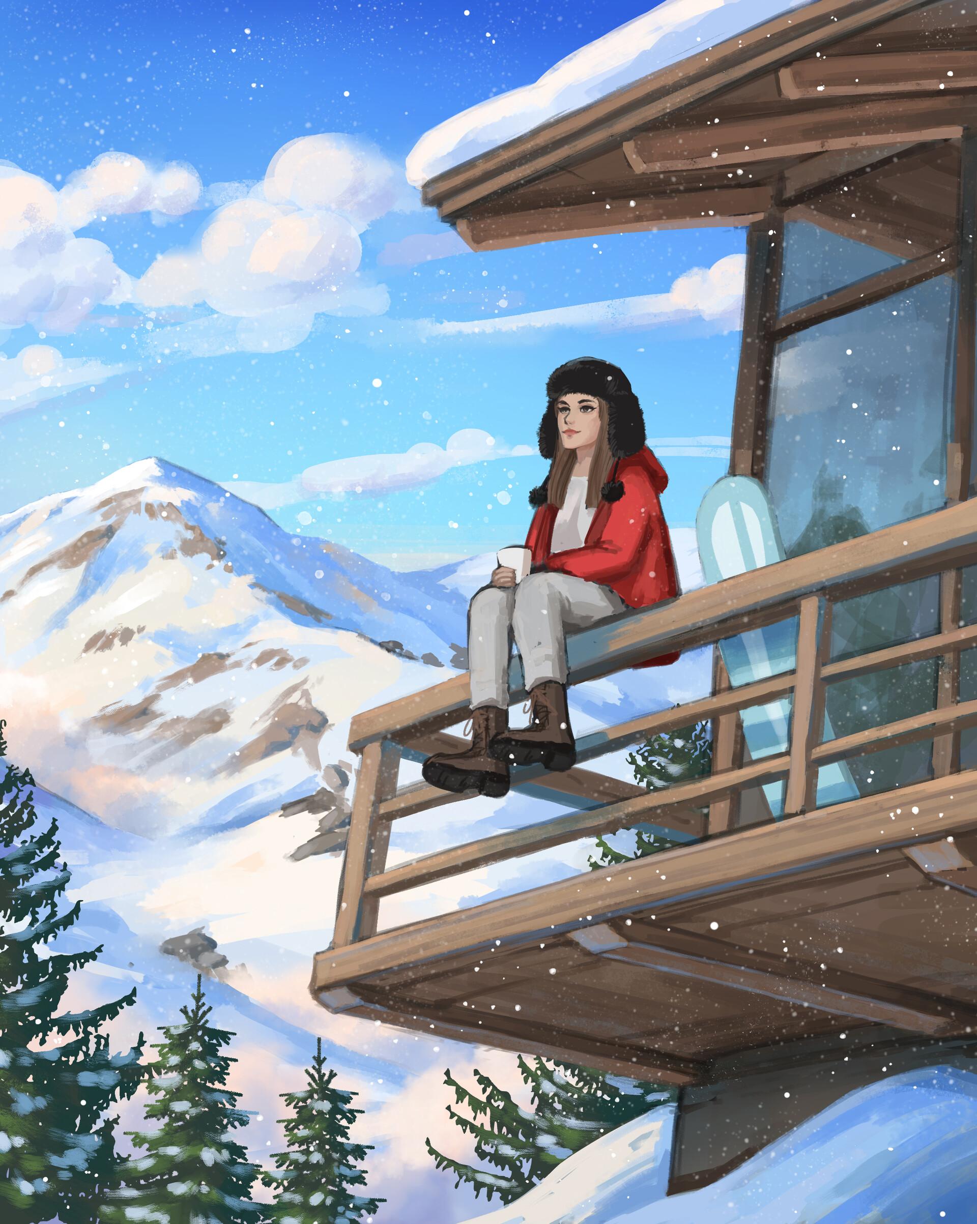 Зима, покрытый снег лес, стоя красивая девушка. Стоковое Фото - изображение  насчитывающей одежда, шерсть: 36648250