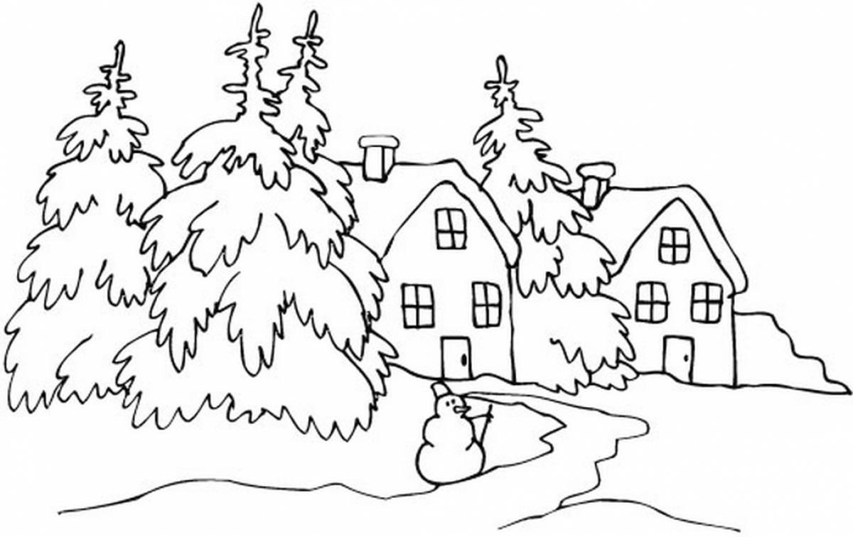 Раскраски Зима для детей 3-10 лет - распечатать или скачать | Мишкины книжки