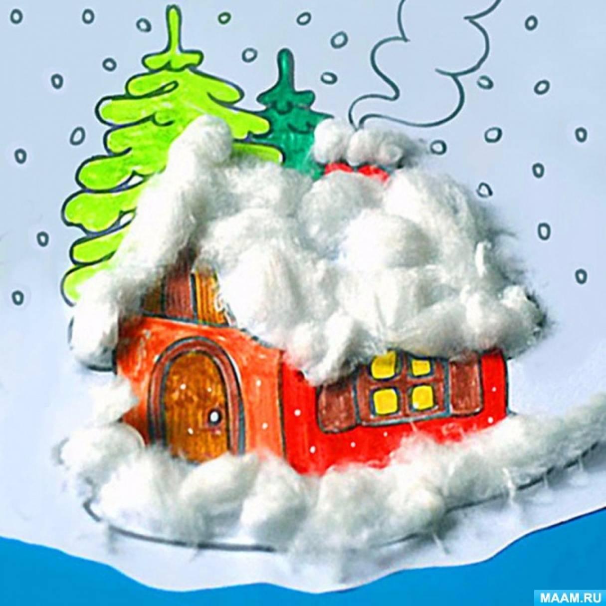 Сказочный домик зимой под снегом в сказочном лесу Stock Photo | Adobe Stock